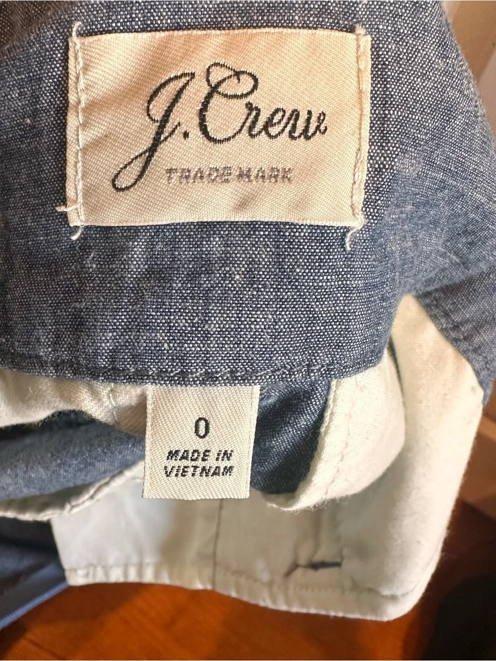 J. CREW Chambray Tie-Waist High Waisted Shorts